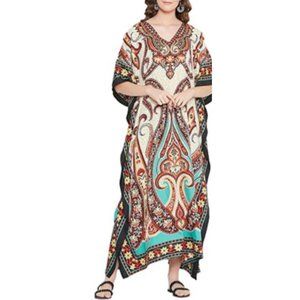 Oversized Paisley Caftan Kaftan Swim Cover up Dress